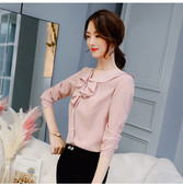 Camasa de dama eleganta din sifon cu maneci lungi in trei culori