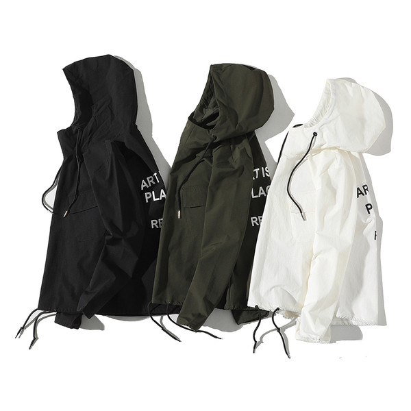 Hanorac pentru bărbați cu inscripții și cravate în trei culori