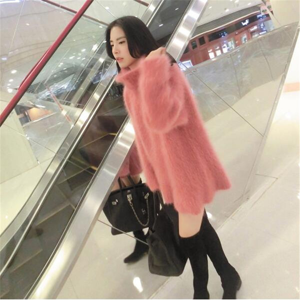 Pulover gros de dama modern lung model in mai multe culori