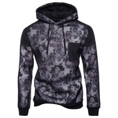 Modern férfi pulóver hálós és virágos elemekkel