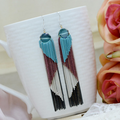 Cercei de damă colorați eterici