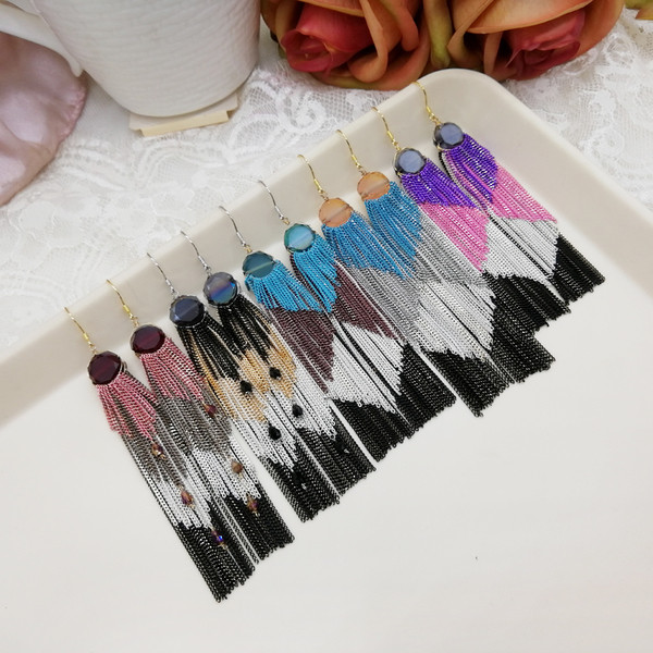 Cercei de damă colorați eterici