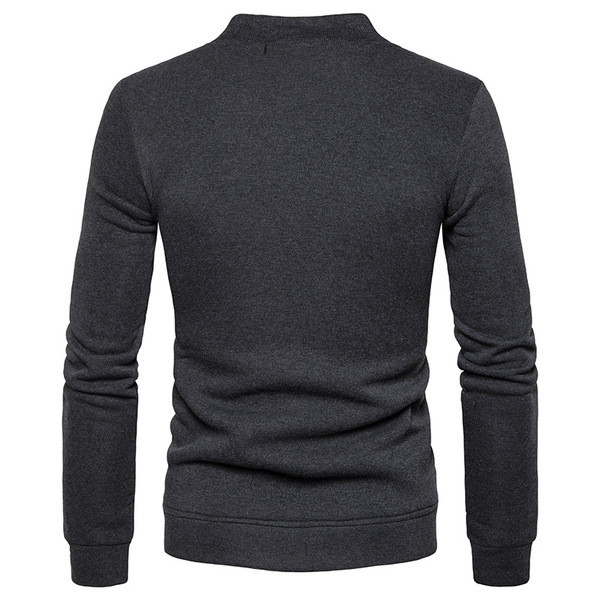 Αθλητικό ανδρικό μπουφάν με κολάρο σε σχήμα O και κουμπιά σε διάφορα χρώματα