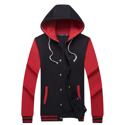 Hanorac gros barbatesc cu gluga si nasturi in mai multe culori