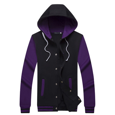 Hanorac gros barbatesc cu gluga si nasturi in mai multe culori