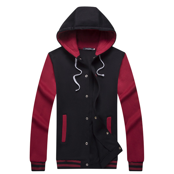 Hanorac gros barbatesc cu gluga si nasturi in mai multe culori