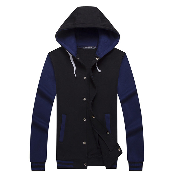 Hanorac gros barbatesc cu gluga si nasturi in mai multe culori