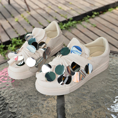 Pantofi dama casual mocasini cu paiete