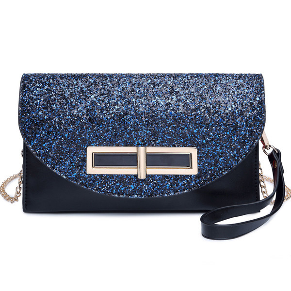 Női kis modern táska brokát huzattal