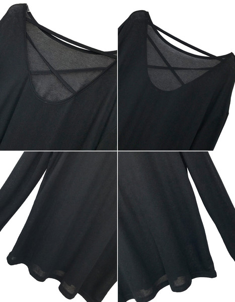 Bluză de damă modernă cu legături încrucișate la spate