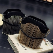 Geanta de dama eleganta din piele ecologica si decor metalic