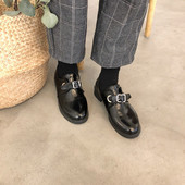 Pantofi de damă retro casual în negru