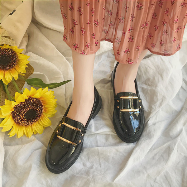 Mocasini retro dama cu catarama in culoarea neagra - doua modele