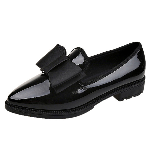 Pantofi casual de dama din piele ecologica cu panglica in visiniu si rosu