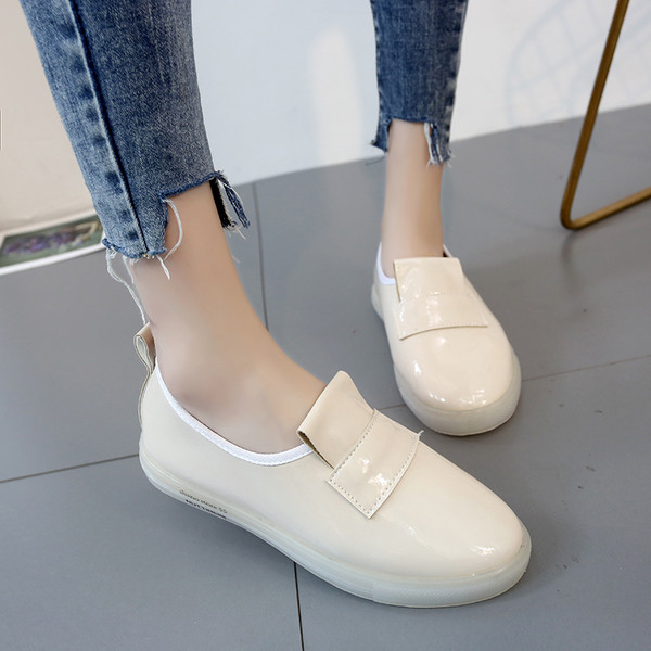 Mocasini de dama din piele lacuita din piele ecologica in patru culori