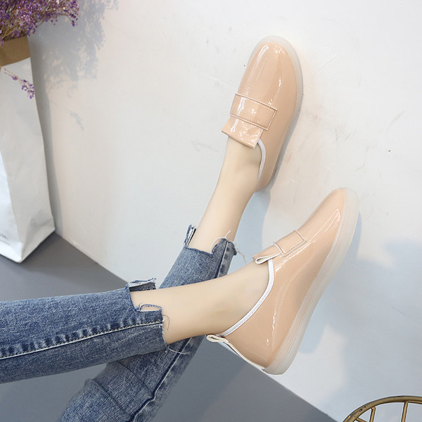 Mocasini de dama din piele lacuita din piele ecologica in patru culori