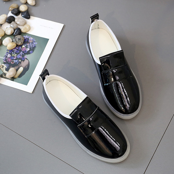 Mocasini de dama din piele lacuita din piele ecologica in patru culori