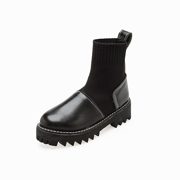 НОВИ дамски боти тип чорап в черен цвят