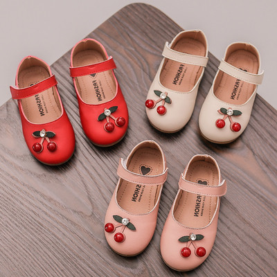 Детски обувки за момиче от еко кожа с 3D декорация в три цвята