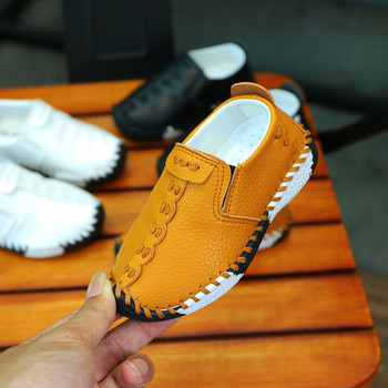 Κομψές παιδικές μπότες από οικολογικό δέρμα για αγόρια σε τρία χρώματα