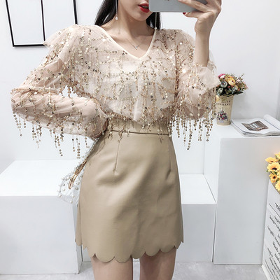 Bluza de dama eleganta cu paiete in trei culori