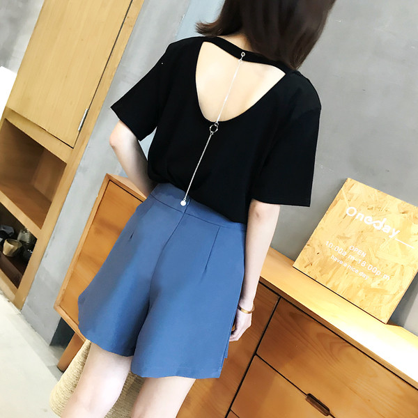 Bluză de damă modernă cu spate interesant în două culori