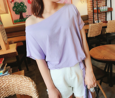 Bluză scurtă de damă modernă cu mâneci căzute în mai multe culori