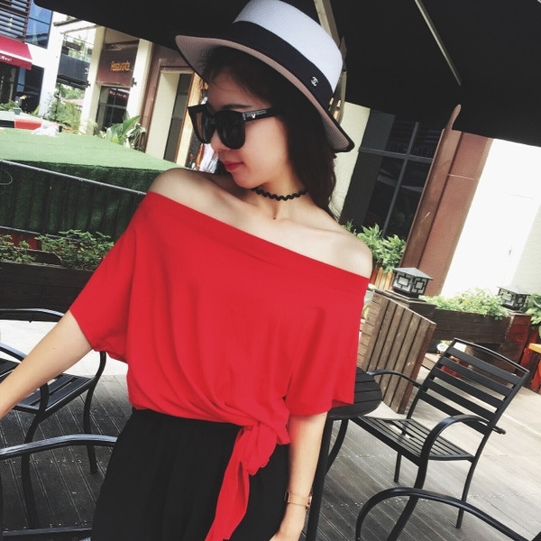 Bluză scurtă de damă modernă cu mâneci căzute în mai multe culori