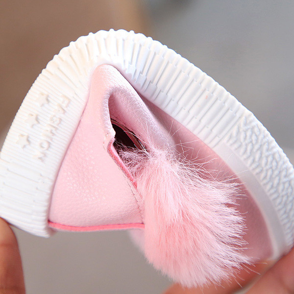 Pantofi casual copii pentru o fata cu puf in trei culori