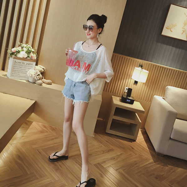 Дамска ежедневна блуза с надписи в два цвята