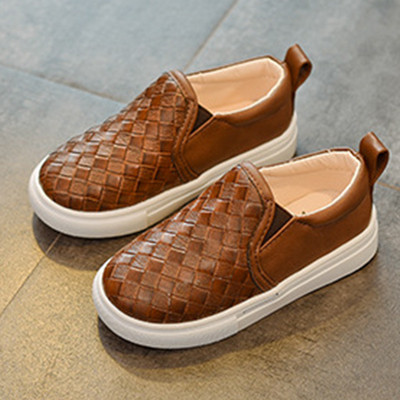 Pantofi copii din piele ecologica de culoare negru si maro potriviti pentru baieti si fete