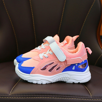 Adidasi pentru copii colorati pentru fete cu cravate si velcro