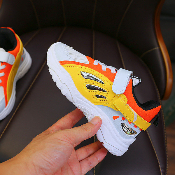 Színes gyerek tornacipő lányoknak nyakkendővel és tépőzárral