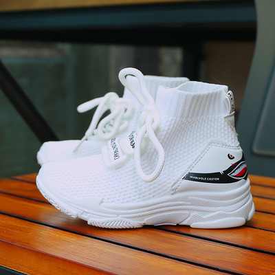 Adidasi copii cu aplicare in alb, negru si rosu