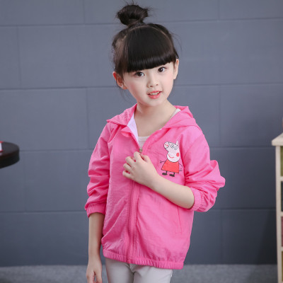 Jachetă casual pentru copii pentru fete cu element 3D al glugăi în mai multe culori