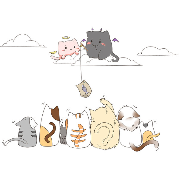 Стикери за стена - Котета