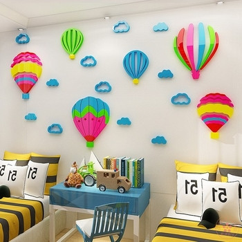 3D цветни стикери подходящи за детска стая
