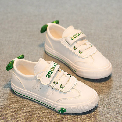 Tenisi casual copii pentru o fata cu panglici in mai multe culori