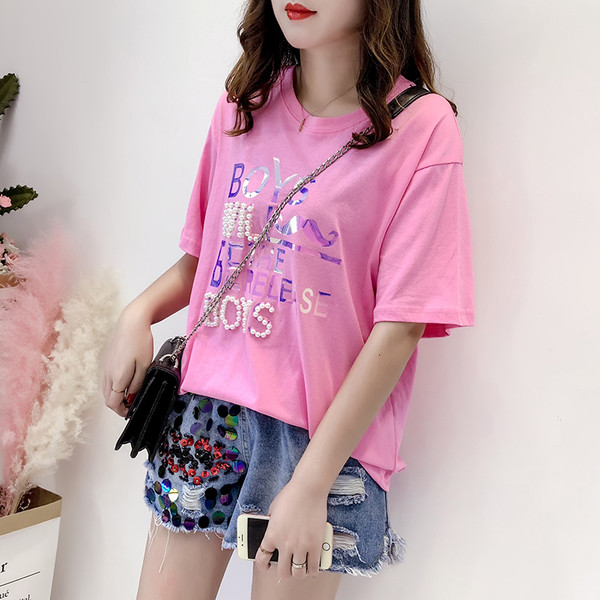 Bluză de damă modernă cu paiete în două culori