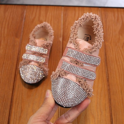 Tenisi moderni pentru copii pentru o fata cu pietre decorative in trei culori