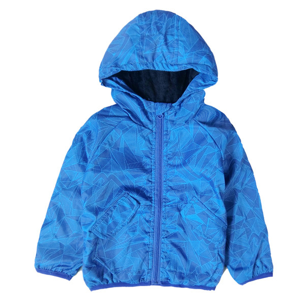 Спортно детско яке с качулка в син цвят 