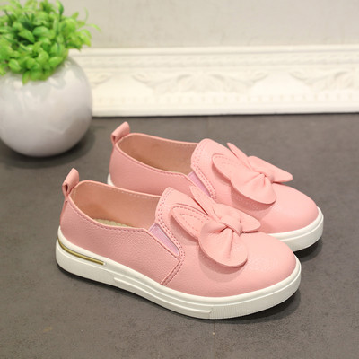 Ежедневни детски обувки за момиче в няколко цвята с панделка