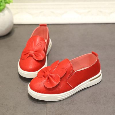 Ежедневни детски обувки за момиче в няколко цвята с панделка