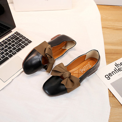 Pantofi casual dama in trei culori cu panglica