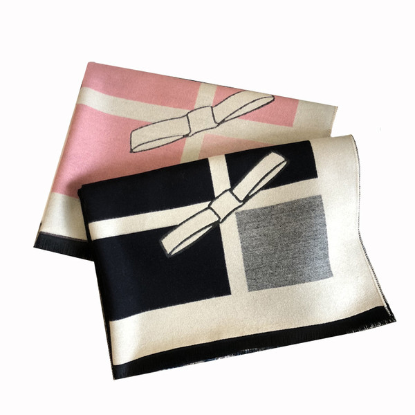 Női sál három színben szalagos elemmel