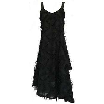 Μοντέρνο γυναικείο φόρεμα σε λευκό και μαύρο χρώμα