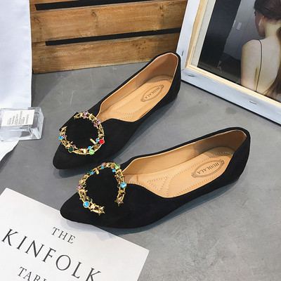 Pantofi ascuțiți de damă cu cataramă stilați în două modele