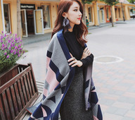 Eșarfă multicoloră de damă elegantă