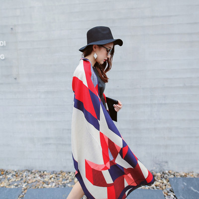 Eșarfă multicoloră de damă elegantă