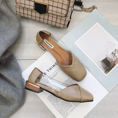 Pantofi de dama eleganti cu elemente transparente in doua culori